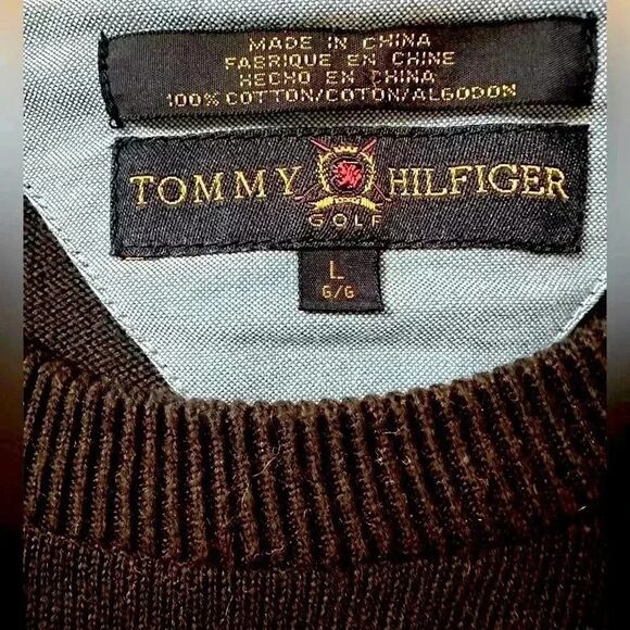Vintage Tommy Hilfiger Cotton Crewneck. High End Quality. Mens Lg. - Picture 3 of 6